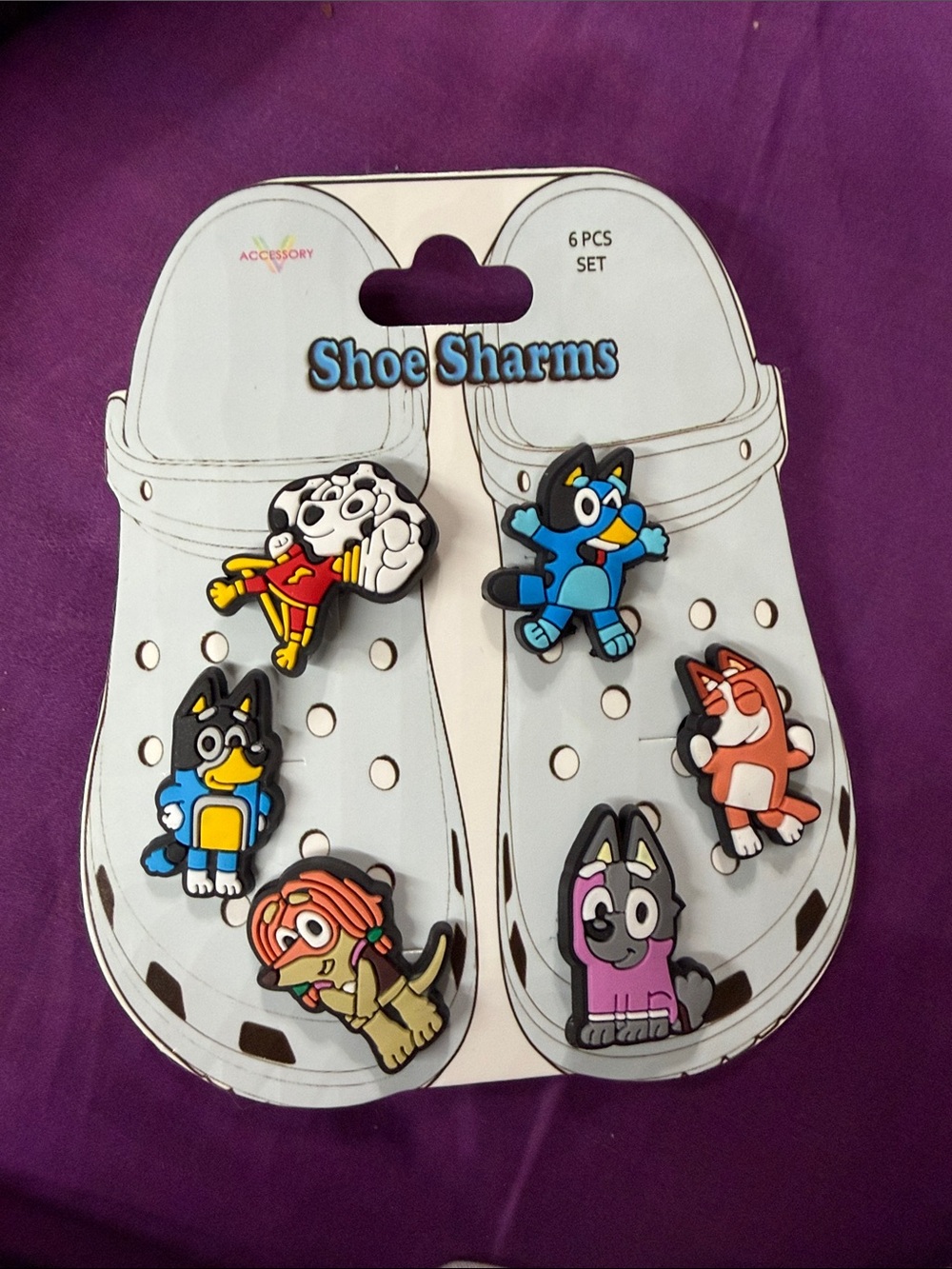 6-Piece Kids Shoe Charms Set — Colorful Cartoon Animal Characters